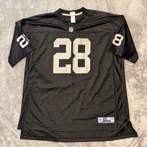 NFL Pro Line Raiders Josh Jacobs #28 Jersey Black Silver Mens Size 4XLT Big Tall